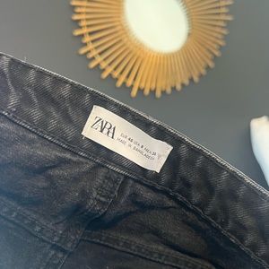 Zara black denim shorts